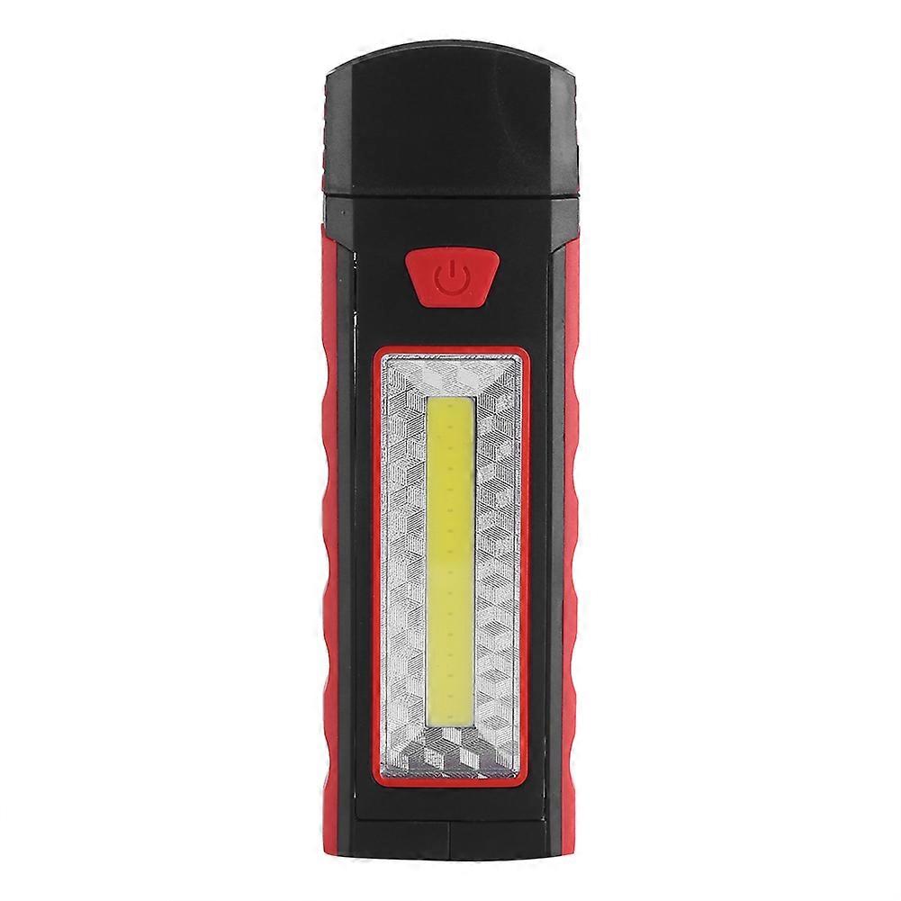 COB LED Magnetic Stand Hanging Hook Work Light Flashlight Outdoor Camping Torch Red
