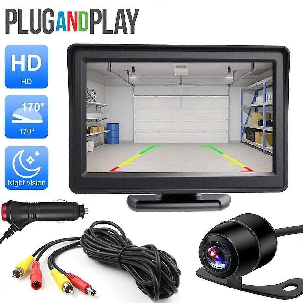 4.3 Inch Car Rear Camera Monitor LED Reversing Camera with Screen TFT LCD Display for Vehicle Parking Easy Installation FN9U4578