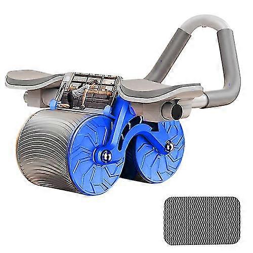 Fitness Abs Trainer Roller Wheel - Saker Automatic Rebound Abdominal Wheel with Elbow Support - Includes Knee Mat