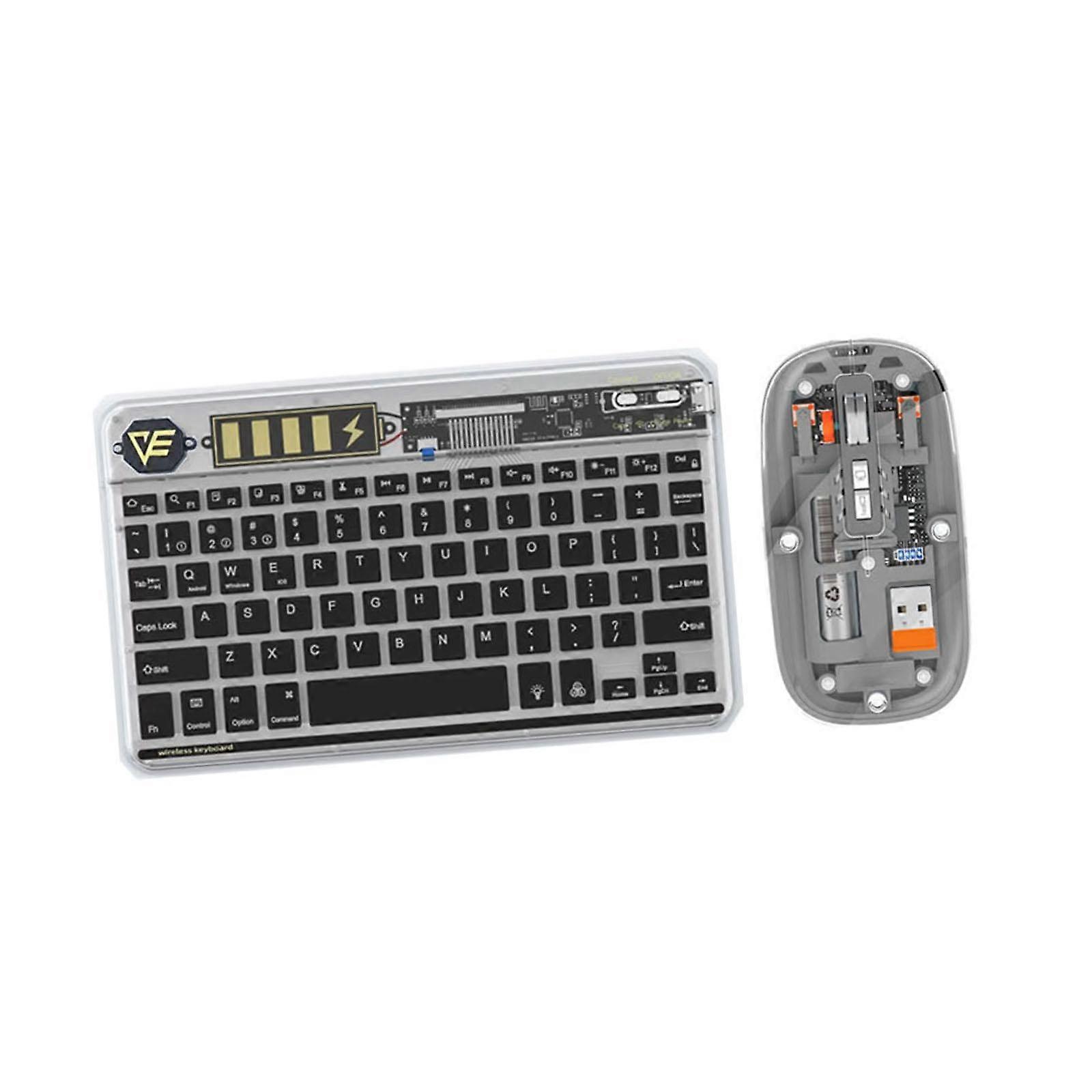 Wireless Keyboard Mouse Combo Computers Accessories Electronics with Backlit Black
