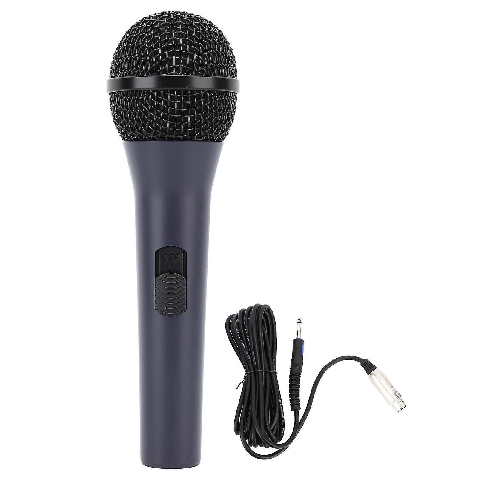 Wired Microphone Metal Mesh Balanced Output Ergonomic Grip Dynamic Vocal Mic For Karaoke Outdoor Singing