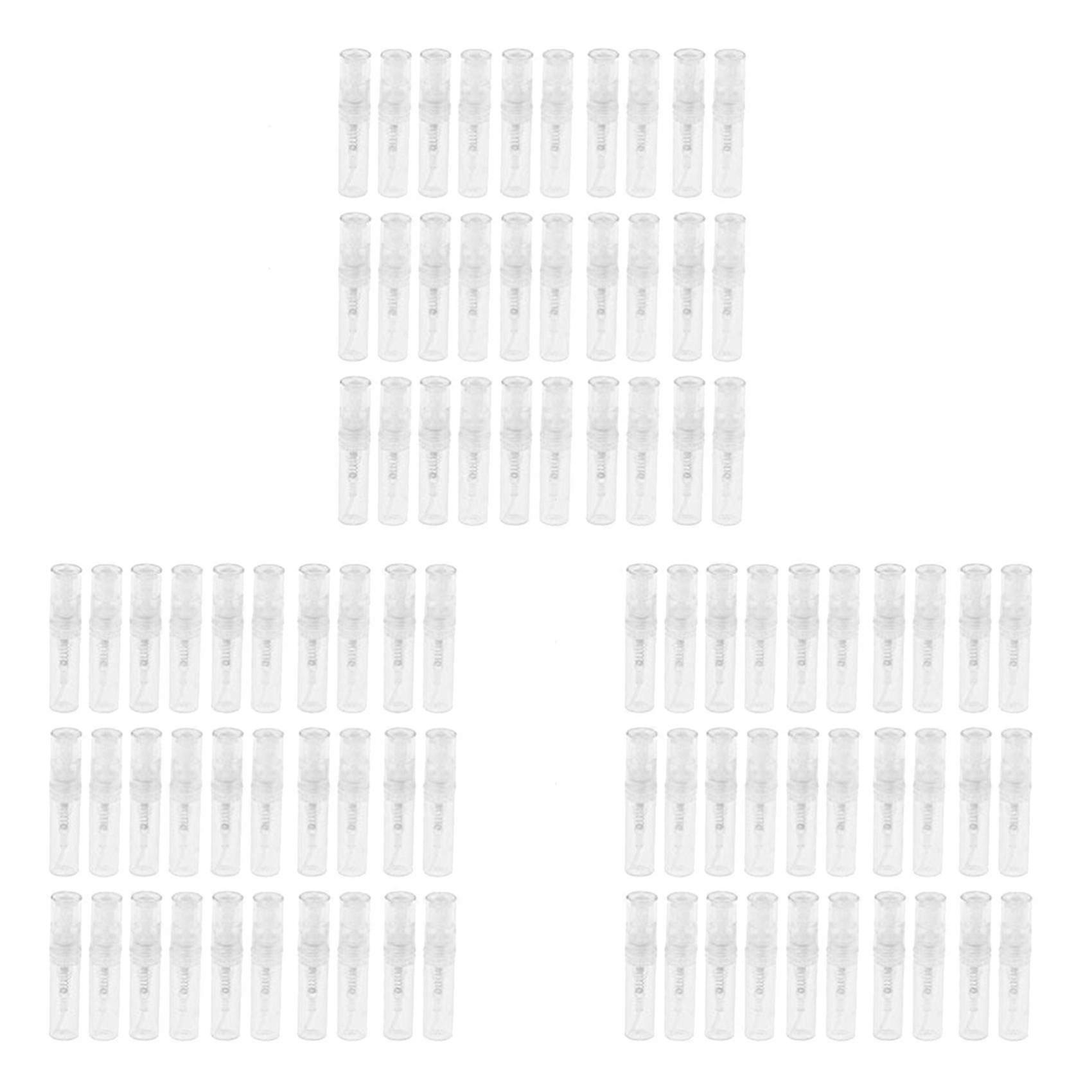 90pcs Clear 2ml Atomizer Plastic Bottle Spray Disposable Perfume Empty Sample Bottle For Travel Par