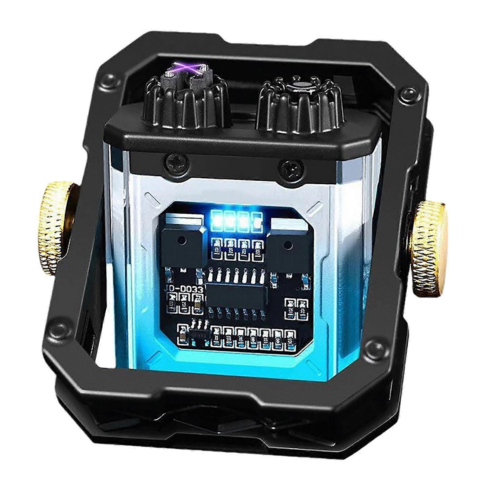 Electric Lighters Are Rechargeable, And Windproof, Double Plasma Lighters With Mechanical Gyroscope Decompression, Cool Lighters For Men And Women