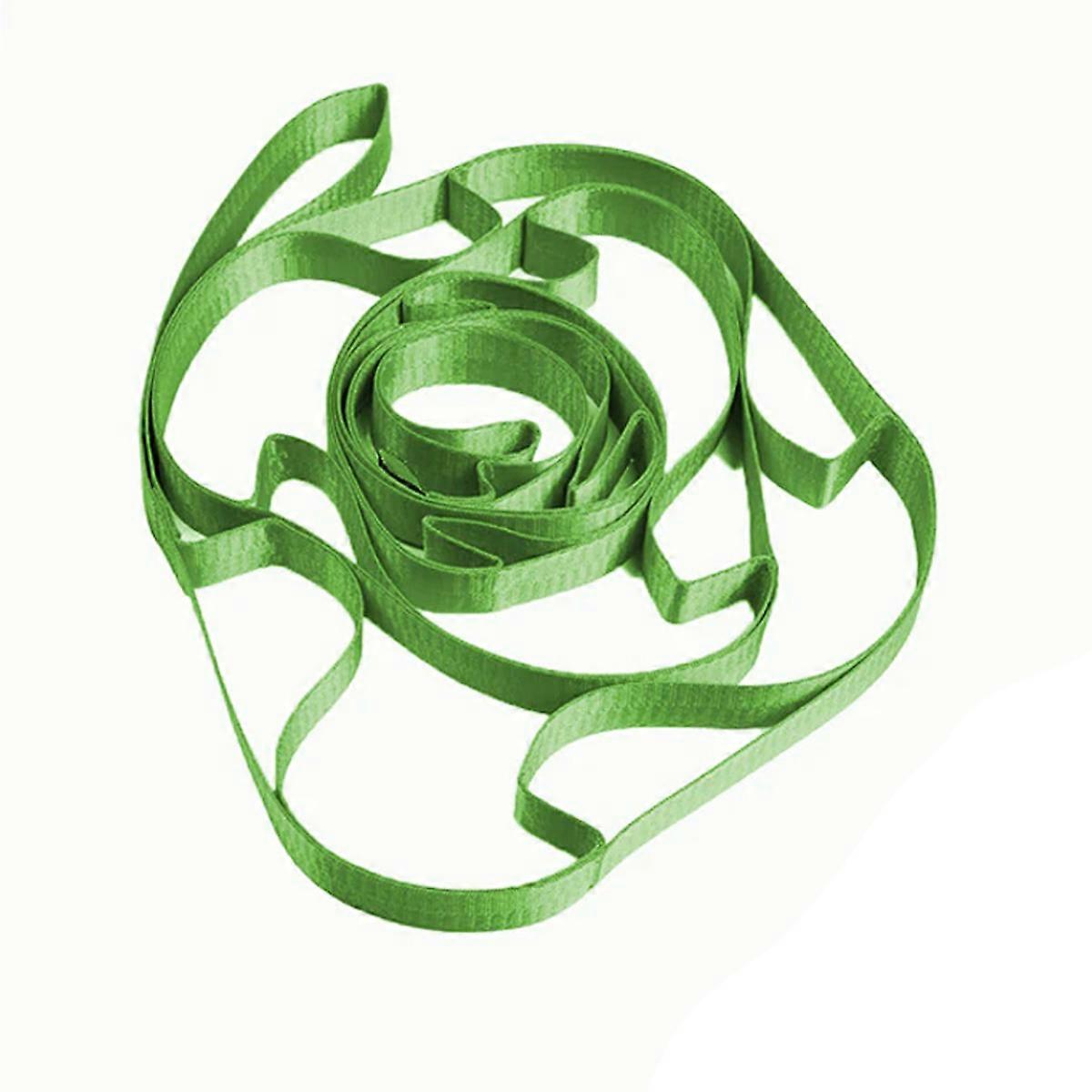 Stretch Out Strap with Stretching Exercise-green