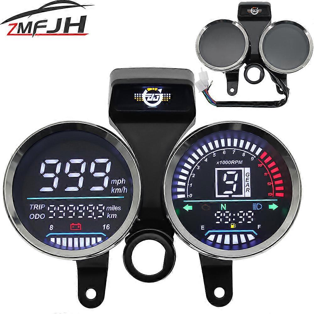 A Motorcycle Speed Tachometer For Suzuki GN 125 Digital Meter Assembly Speedometer Odometer Gauge Gear Indicator Instrument