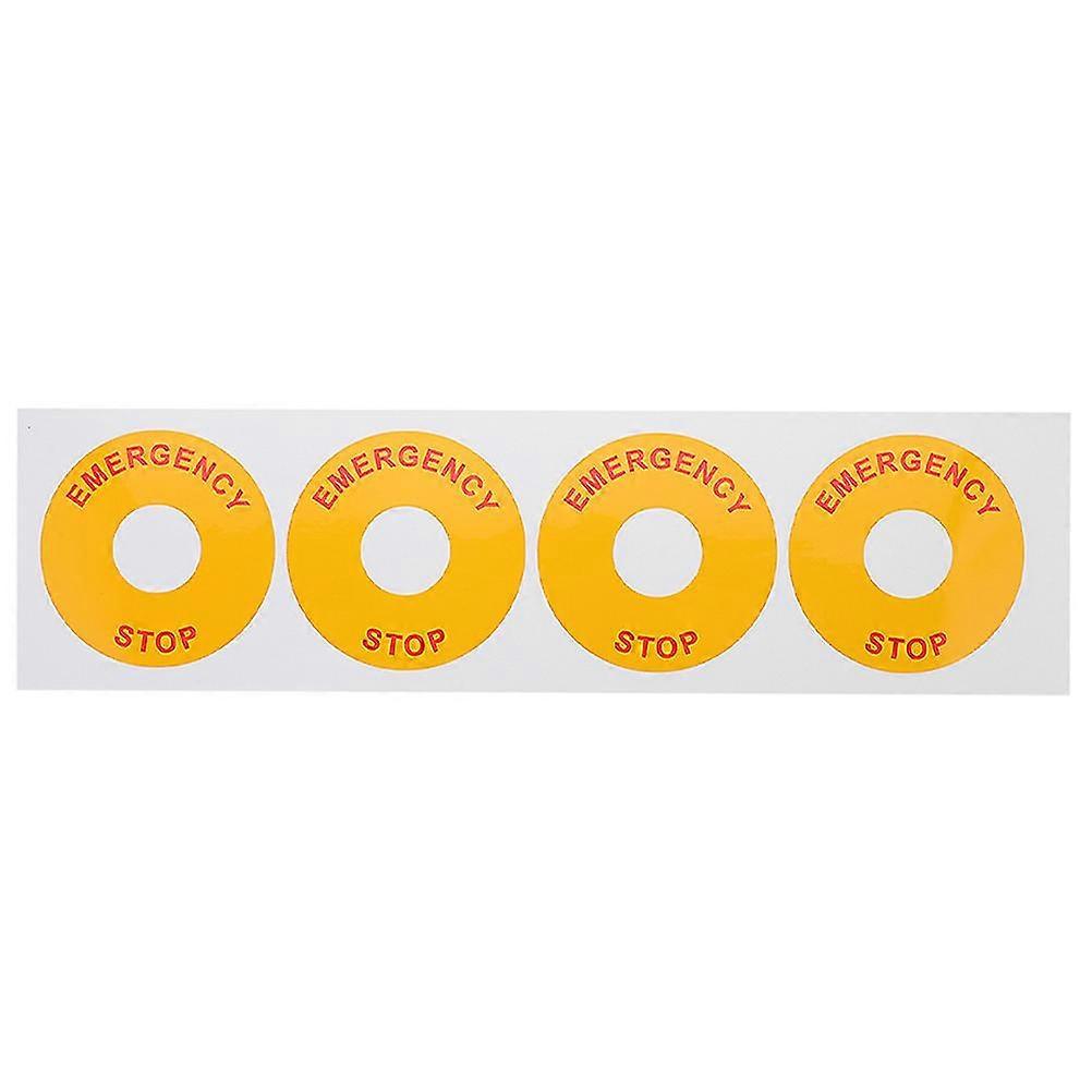 1 Sheet Stop Sign Stickers Emergency Stop Label Decals Machinery Emergency Stop Label