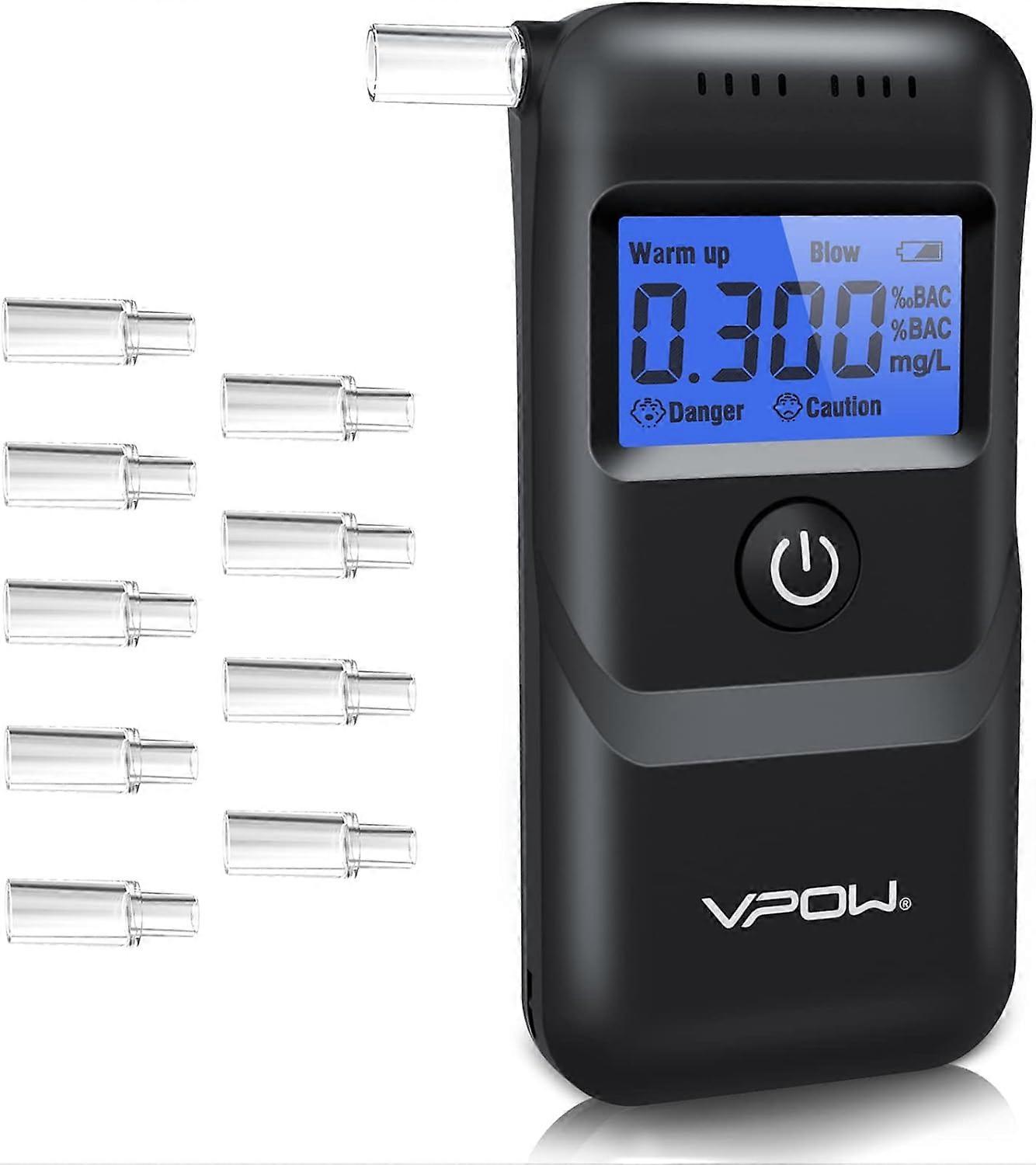 Breathalyzer to Test Alcohol, Alcohol Breathalyzer Tester with Digital Blue LCD Display, Grade Accuracy Personal Breathalyzers Alcohol Tester for Home