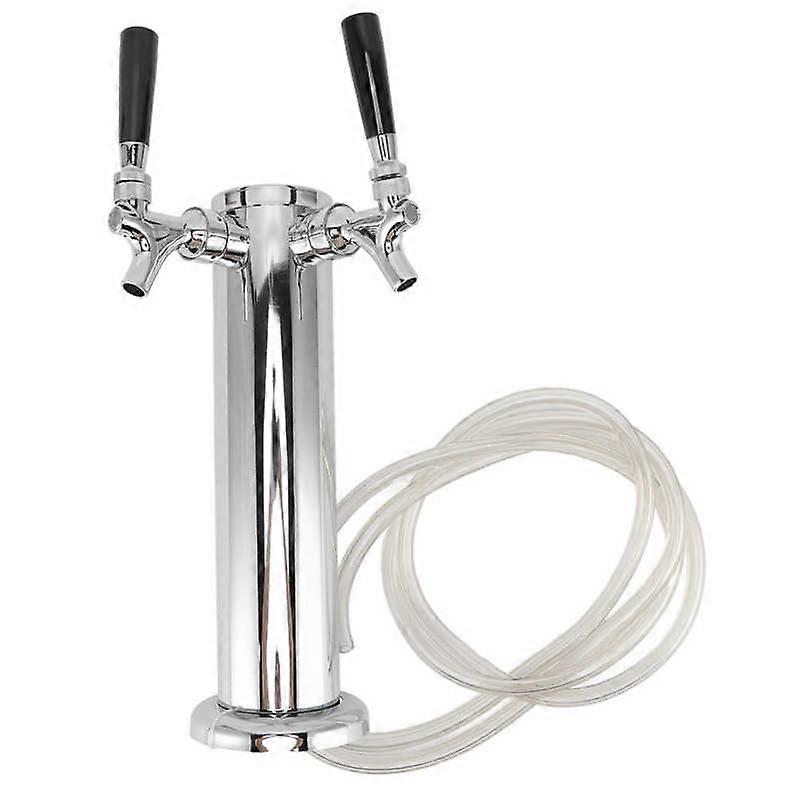 Double Beer Tap Draft Beer Kegerator Tower Rustproof for HomeBarParties
