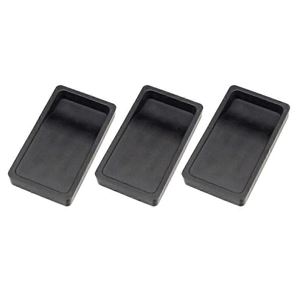 3 τεμ Φοιτητική καλλιγραφία Inkstone Inkslab διπλής όψης ελαφρύ φορητό Inkstone (Μαύρο)