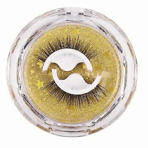 2 Pairs Reusable Self Adhesive Eyelashes No Glue Or Eyeliner Needed, Easy To Put On, Waterproof False Eyelashes