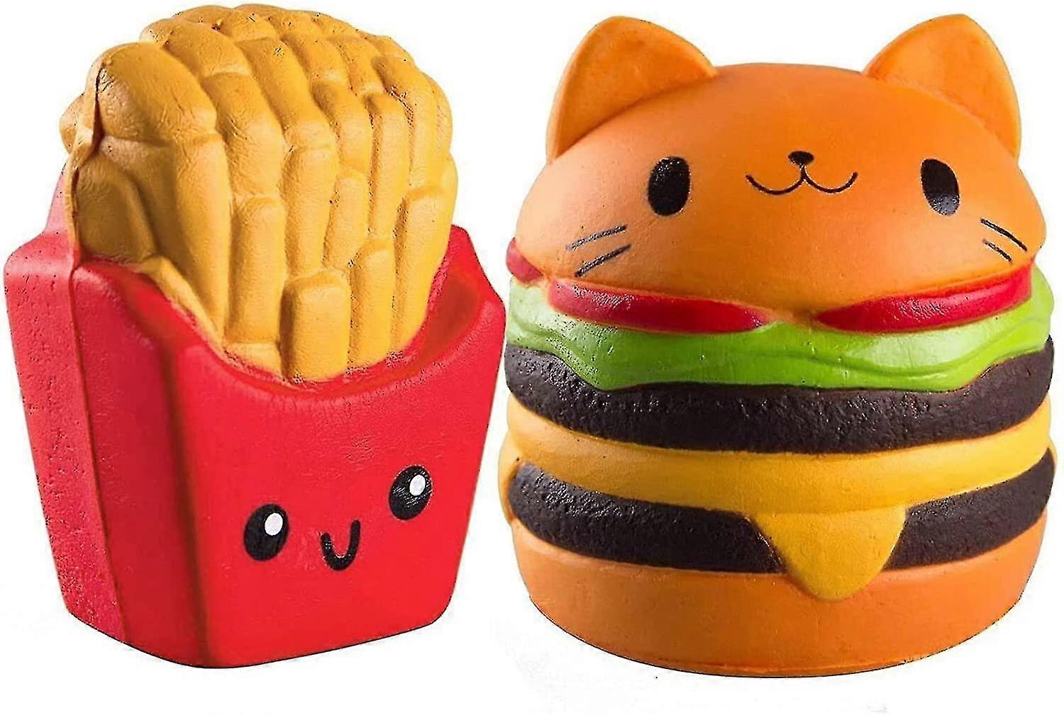 2pcsスクイーズおもちゃ - スローライジング香りのジャンボスキッシーズスクイーズストレスリリーバー