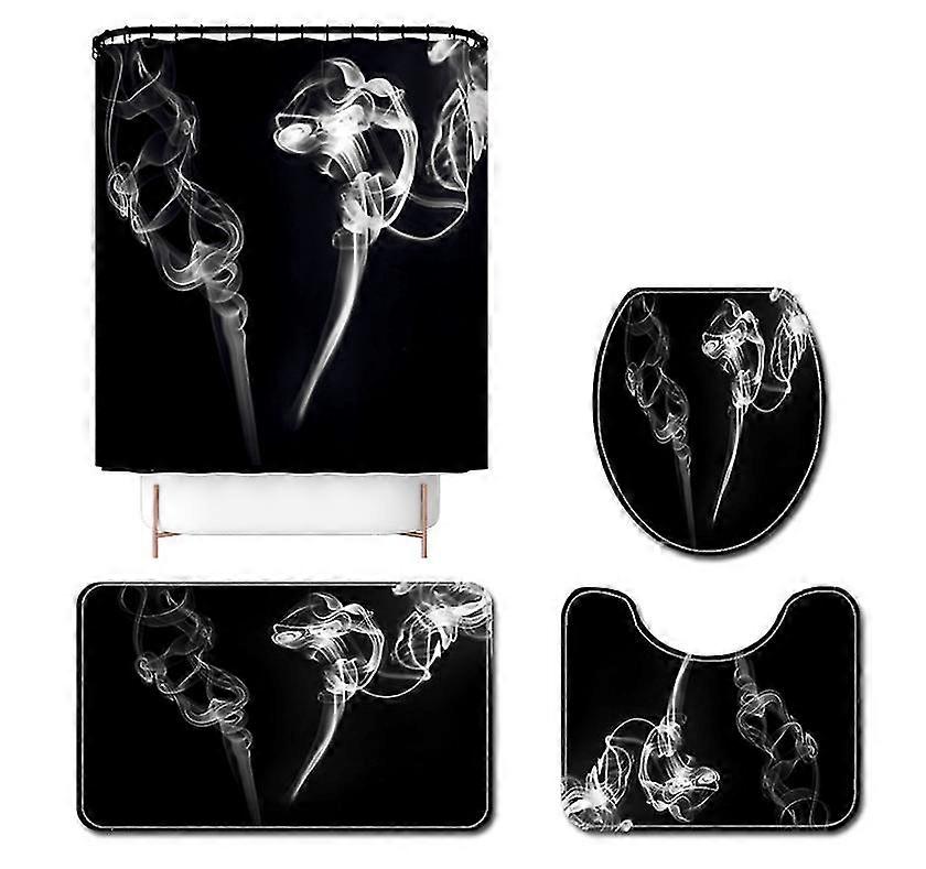 Mng Water Drop Printed Toilet Floor Mat Set