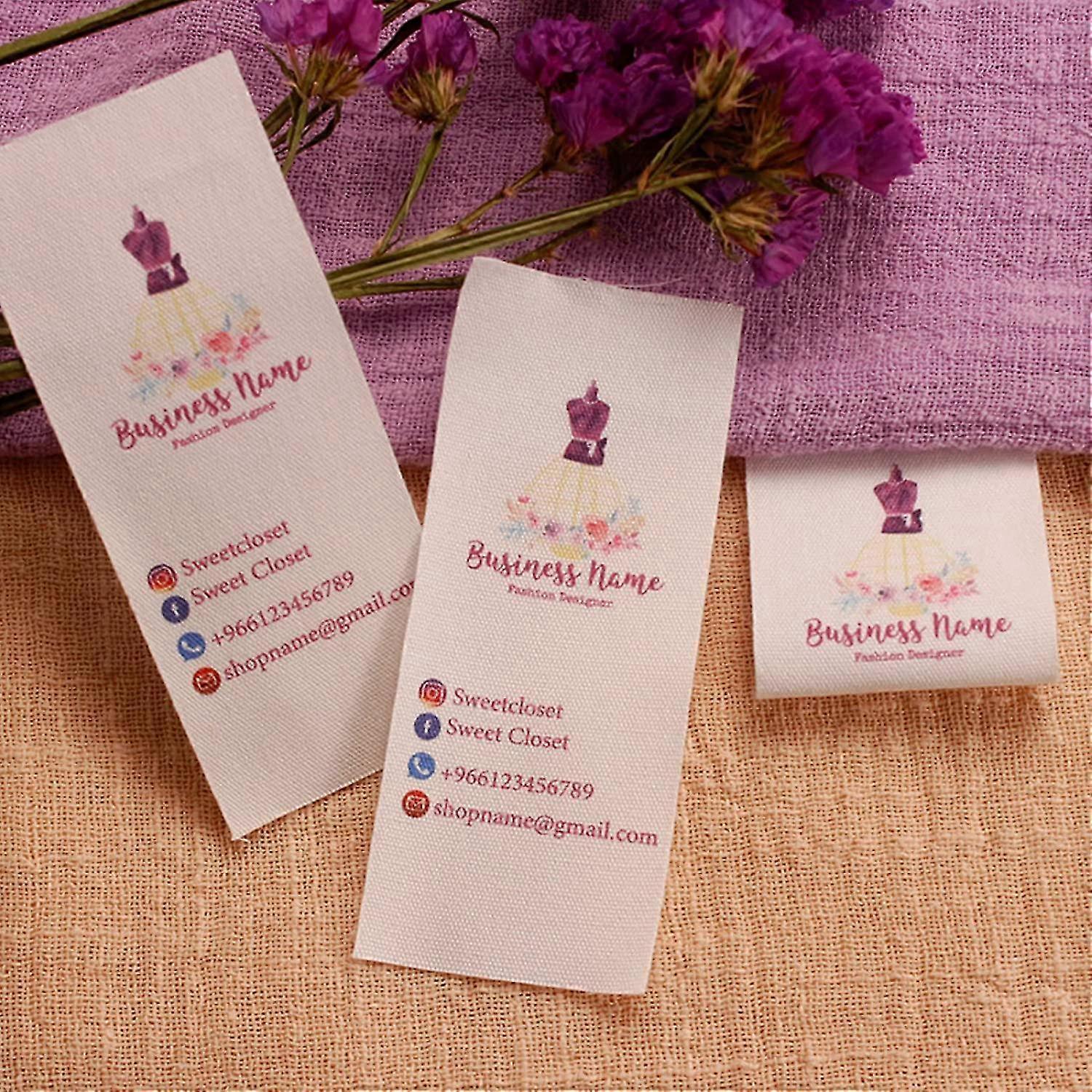 Custom Labels For Handmade Itemshandmade Ribbon Labels Printed Ribbonpersonalized Sewing Labels Sew On Clothing Labels Handmade (1#,50pcs)