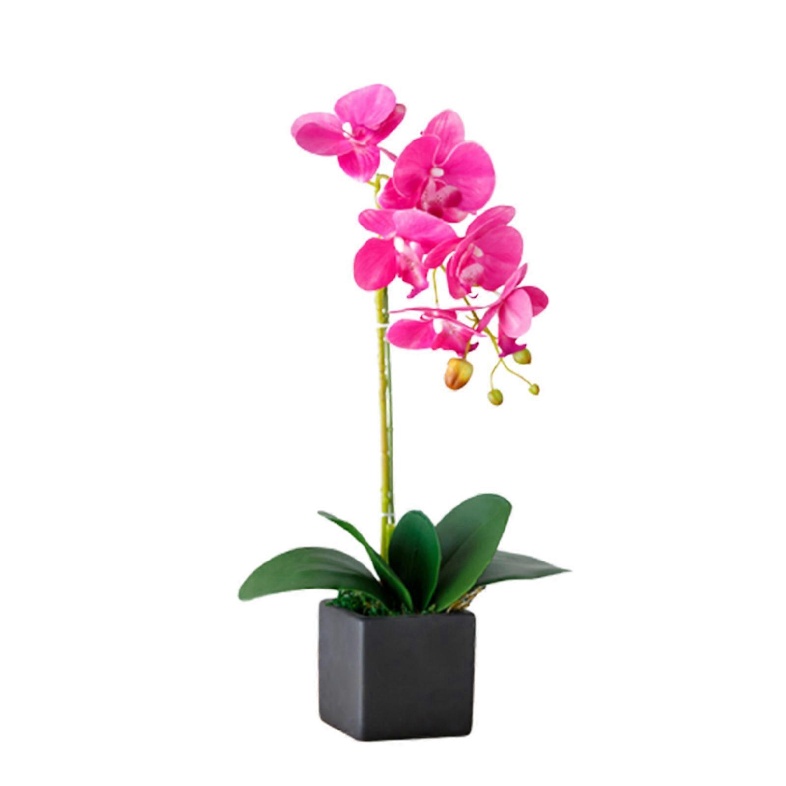 Artificial Orchids Plants with Vases Artificial Phalaenopsis Orchids for Decoration Home Office