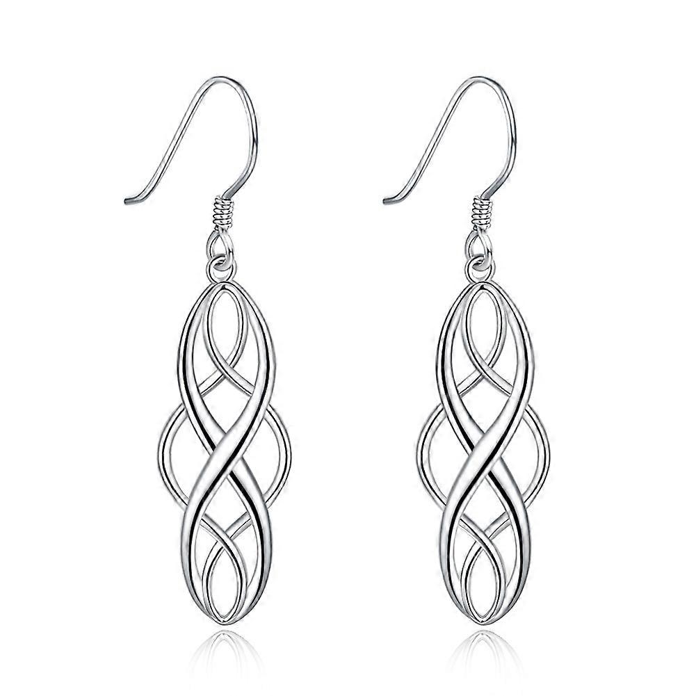 Collection Sterling Silver Oxidized Celtic Knot Dangle Earrings