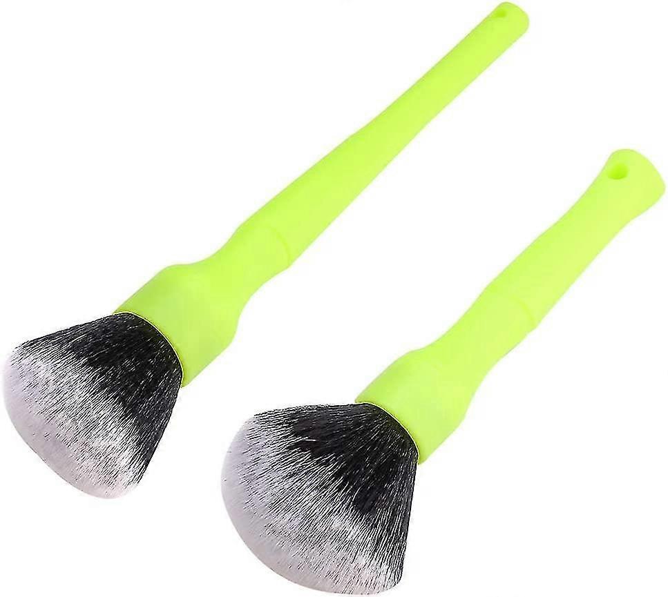 2 Pack Heilwiy Ultra-soft Car Detailing Brush Set, Scratch-free Cleaning For Engines Gift