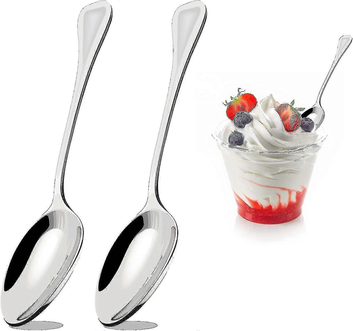 Althee 400 מיני כפיות פלסטיק כסף, מיני כפות לקינוחים, כפיות טועם כסףלמתנת מסיבה