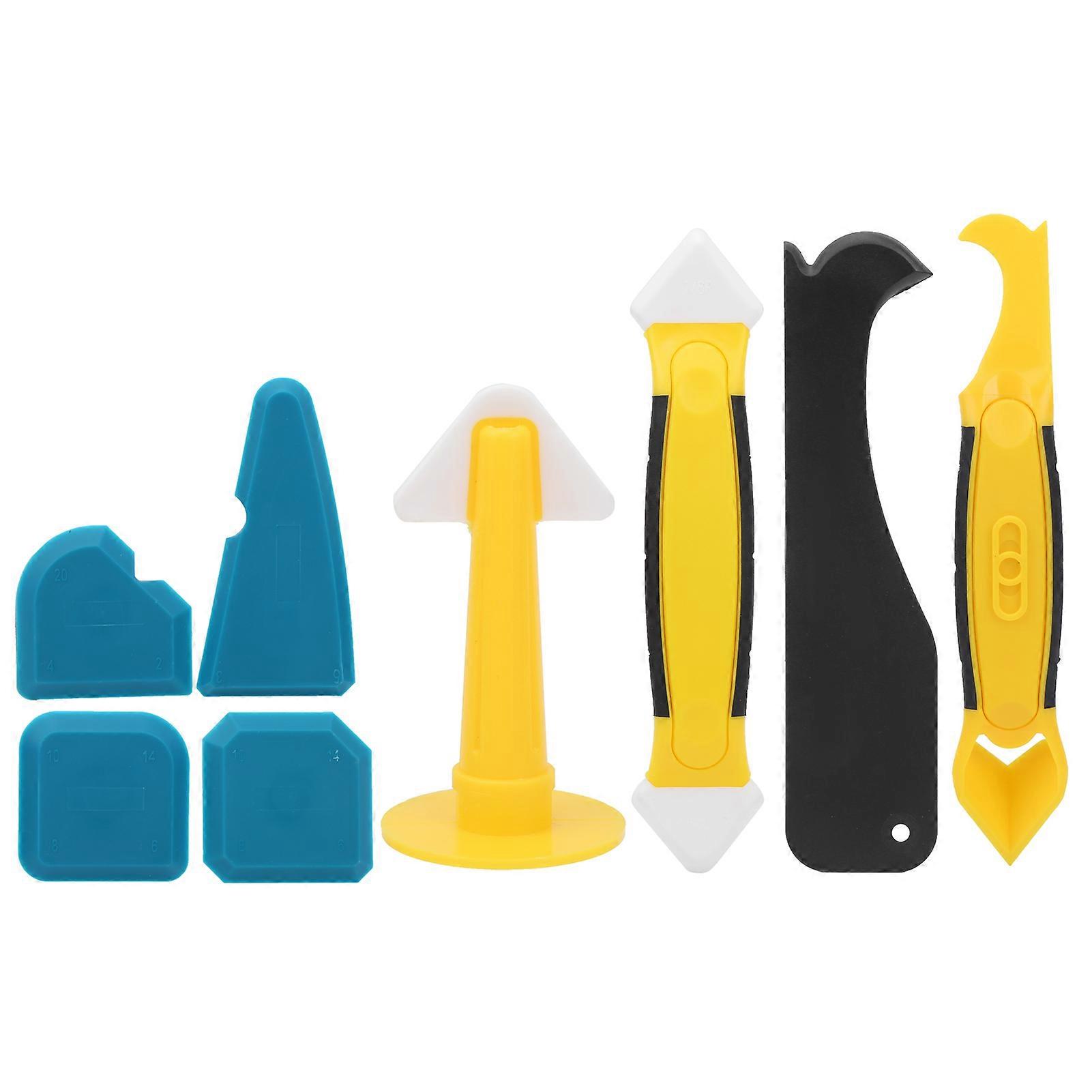 8pcs set Caulking Finisher Tool Portable Silicone Sealant Spatula Scraper Shovel Multi Functional