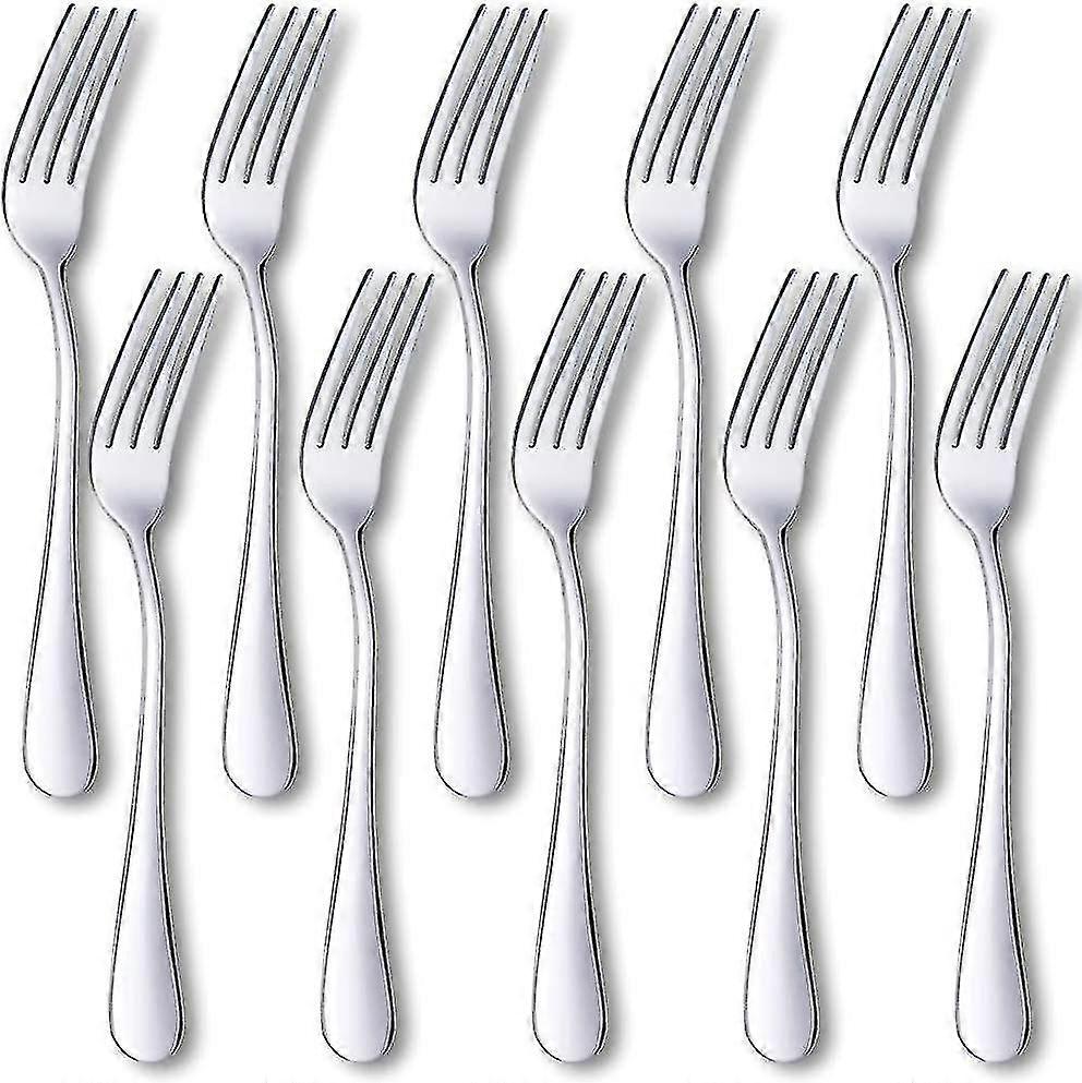 10-pieces Dinner Forks, Stainless Steel Flatware Dinner Forks