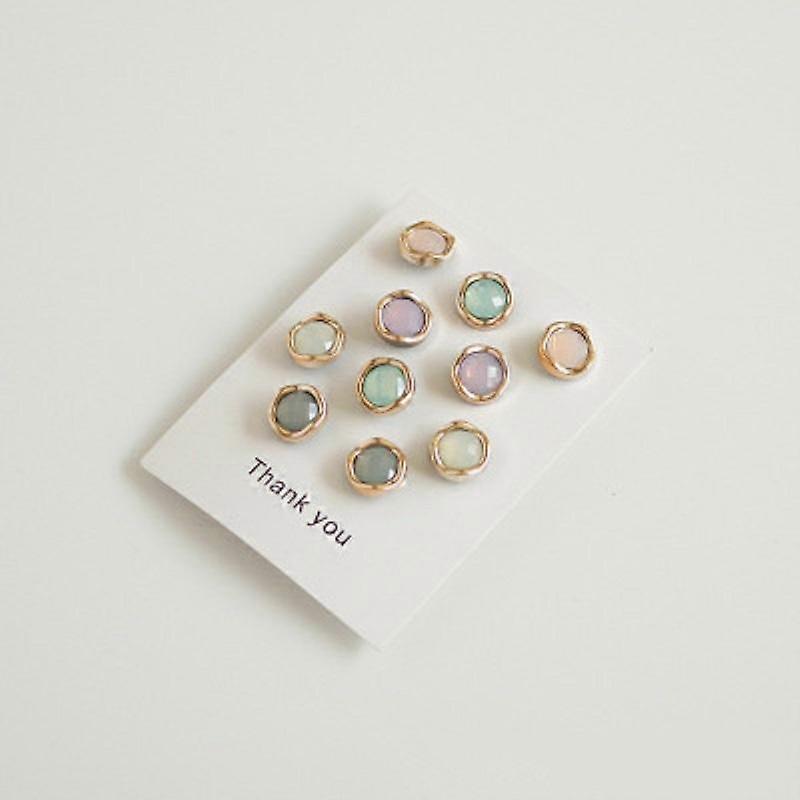 Vogue κουμπί πουκάμισο κουμπί 10PCS Multi-style θηλυκό pin σταθερό ρούχα Parl καρφίτσα ρούχα αξεσουάρ διακόσμηση