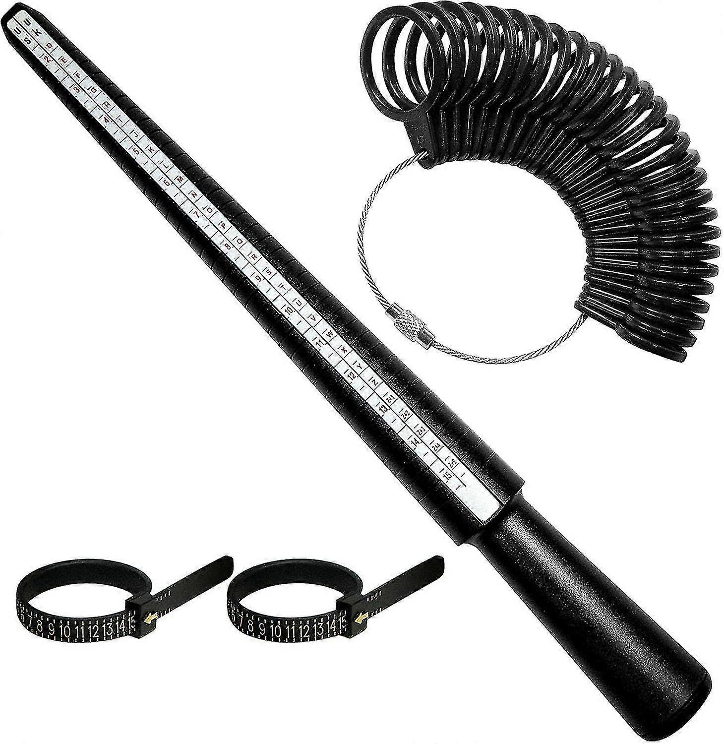 Ring Sizer Measuring Tool Set, Ring Mandrel For Jewelry Making And Finger Measuring (4pcs)