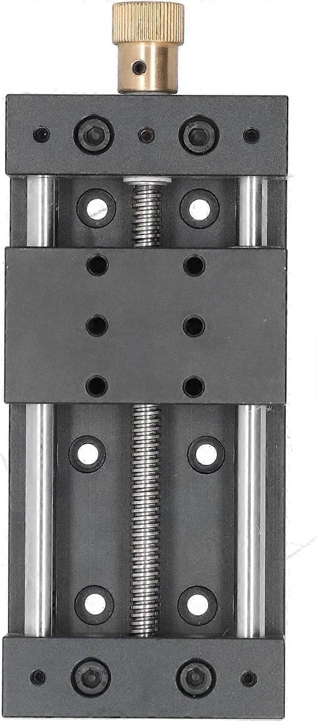 Manual Sliding Table, 0-75mm Stroke 10 kg Load Aluminum Alloy High Accuracy Sliding Table Linear Rail Stage with Base for Automatic Equipment, Machine