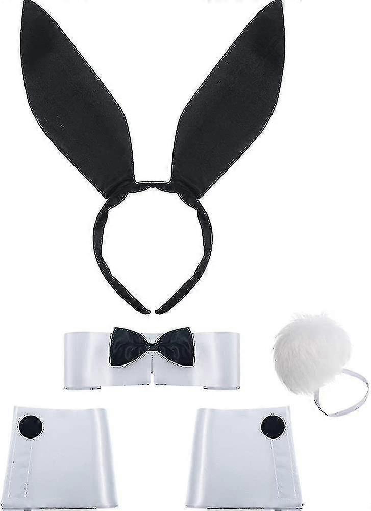 Bunny Accessory Set Ear Bow Tie Cuffs For Costume