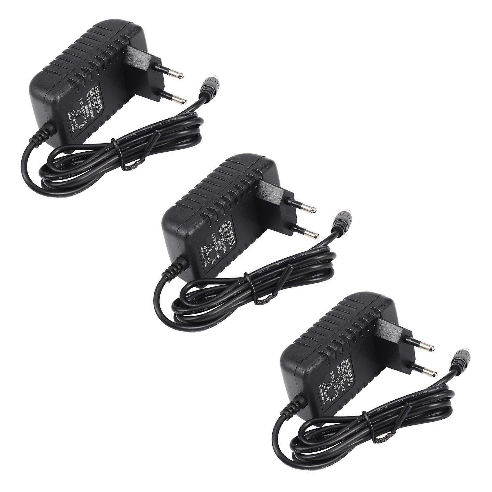 3X Ac/DC 12V 2A 24W Power Supply Adapter Transformer for 5050 3528 LED Strip Light EU Plug