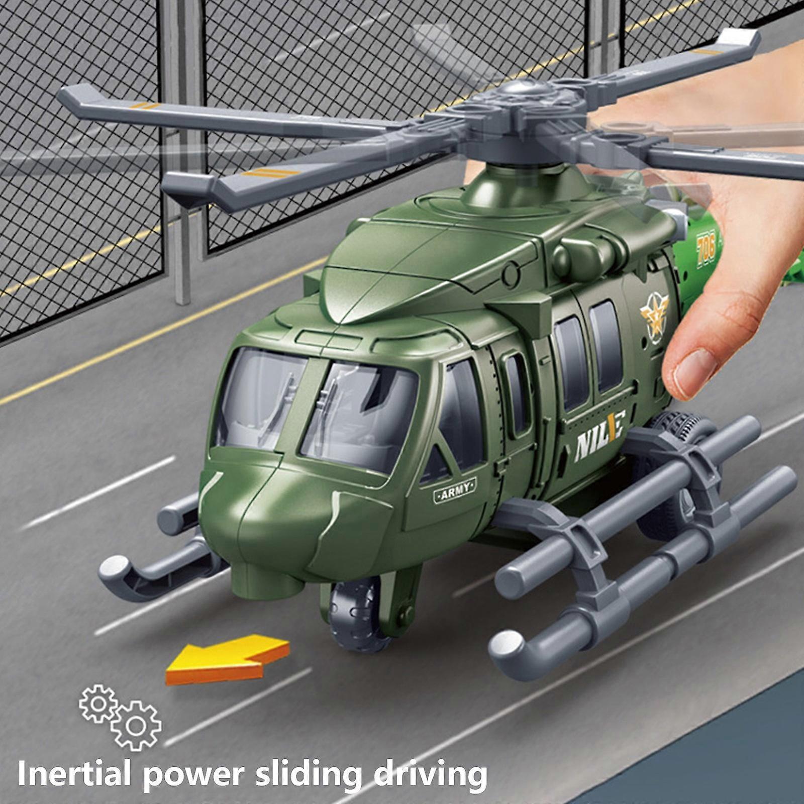 Children's Large Toy Car Boy Baby Airplane Inertial Car Rotating Propellers Armed Helicopter Simulation Model