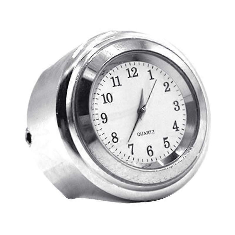 M76E Motorcycle Clock Waterproof Chrome Bicycle Handlebar Watch Universal Clock~31880