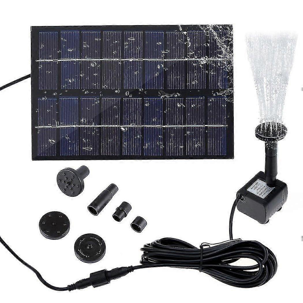 1,8w solcellsdriven fontänpump, dränkbar utomhusfontänpump
