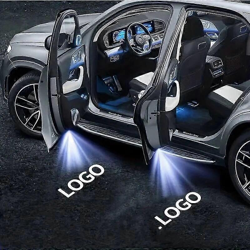 2Pcs Car Door Light LED Welcome Lamp DIY N Logo Accessories Projector Wireless For Car toolsMotor Vehicle Lighting