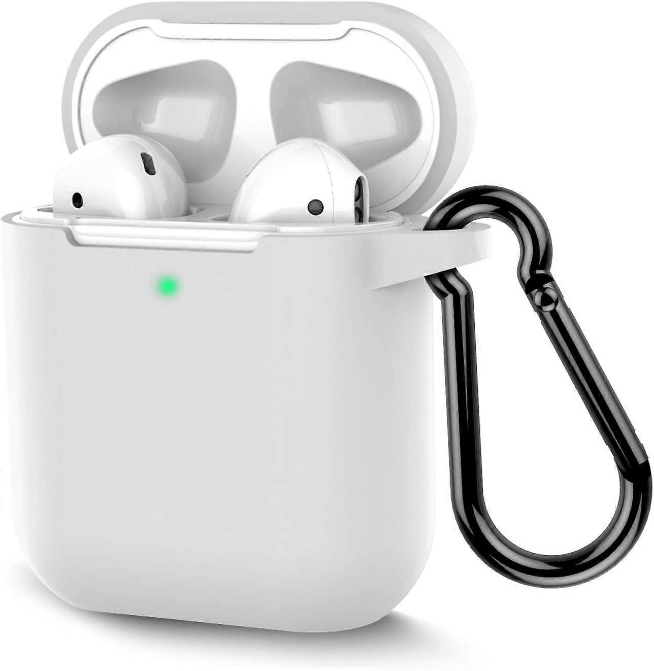 Coffea Protective Silicone Case with Keychain for AirPods 2 (White)