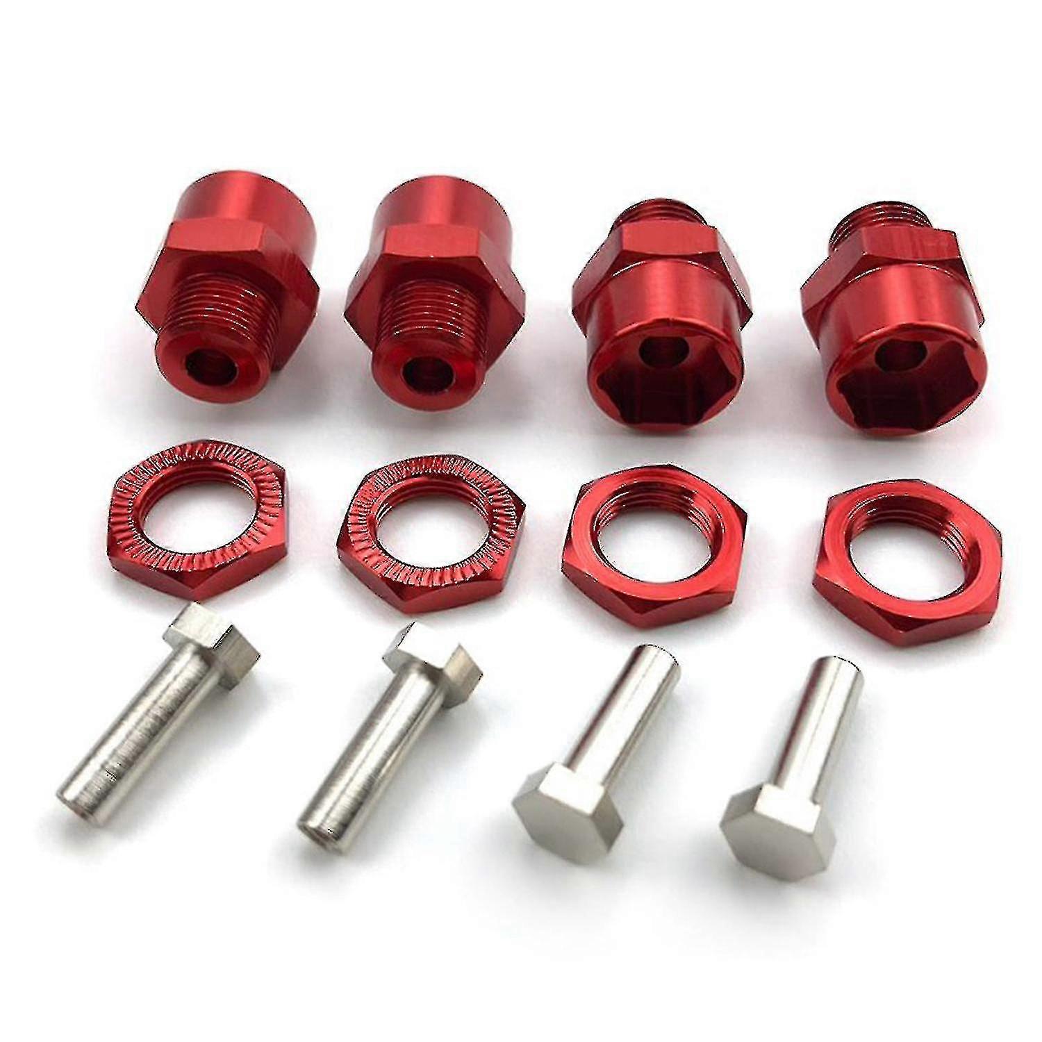 12mm auf 17mm Hex-Nabenadapter kompatibel mit HSP 1/12 RC Auto Buggy, Rot