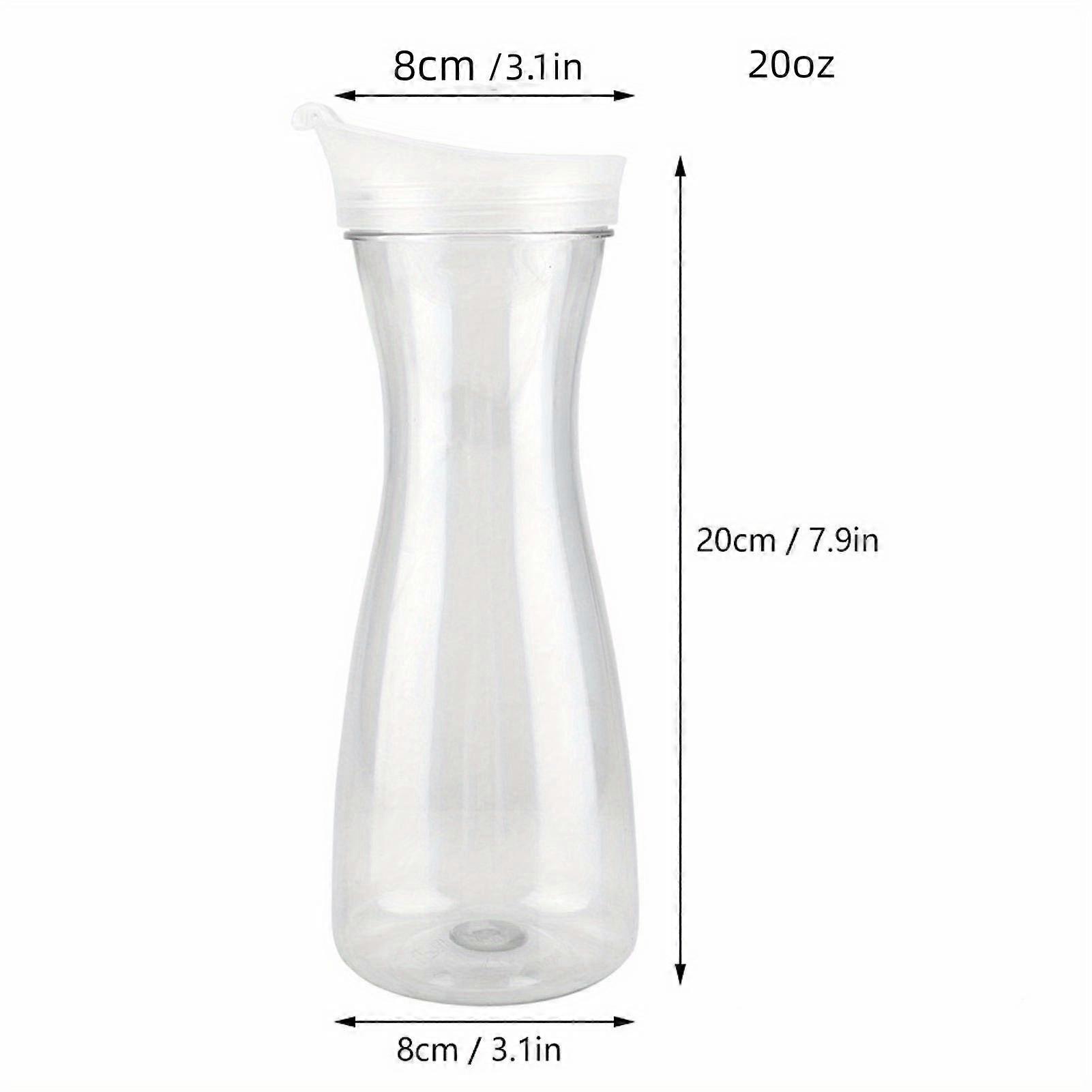 1/2/3pcs Clear Acrylic Juice Drink Pitcher Carafe Jug Water Carafes For Cold Juices, Plastic Juice Container Pitcher Clear Narrow Neck Drink Carafes M