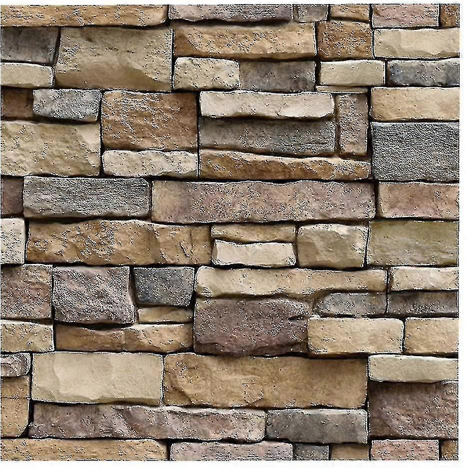 3d Wall Panels Self-adhesive Stone Look Wallpaper Waterproof Brick