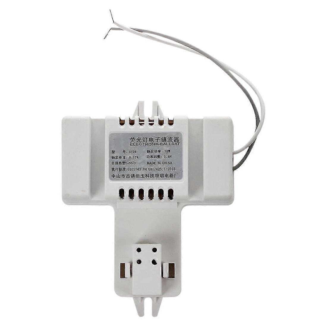 White Plastic Shell 4 Pin 2d Tube Bulb Fluorescent Ballast Ac 220v 0.19a 38w