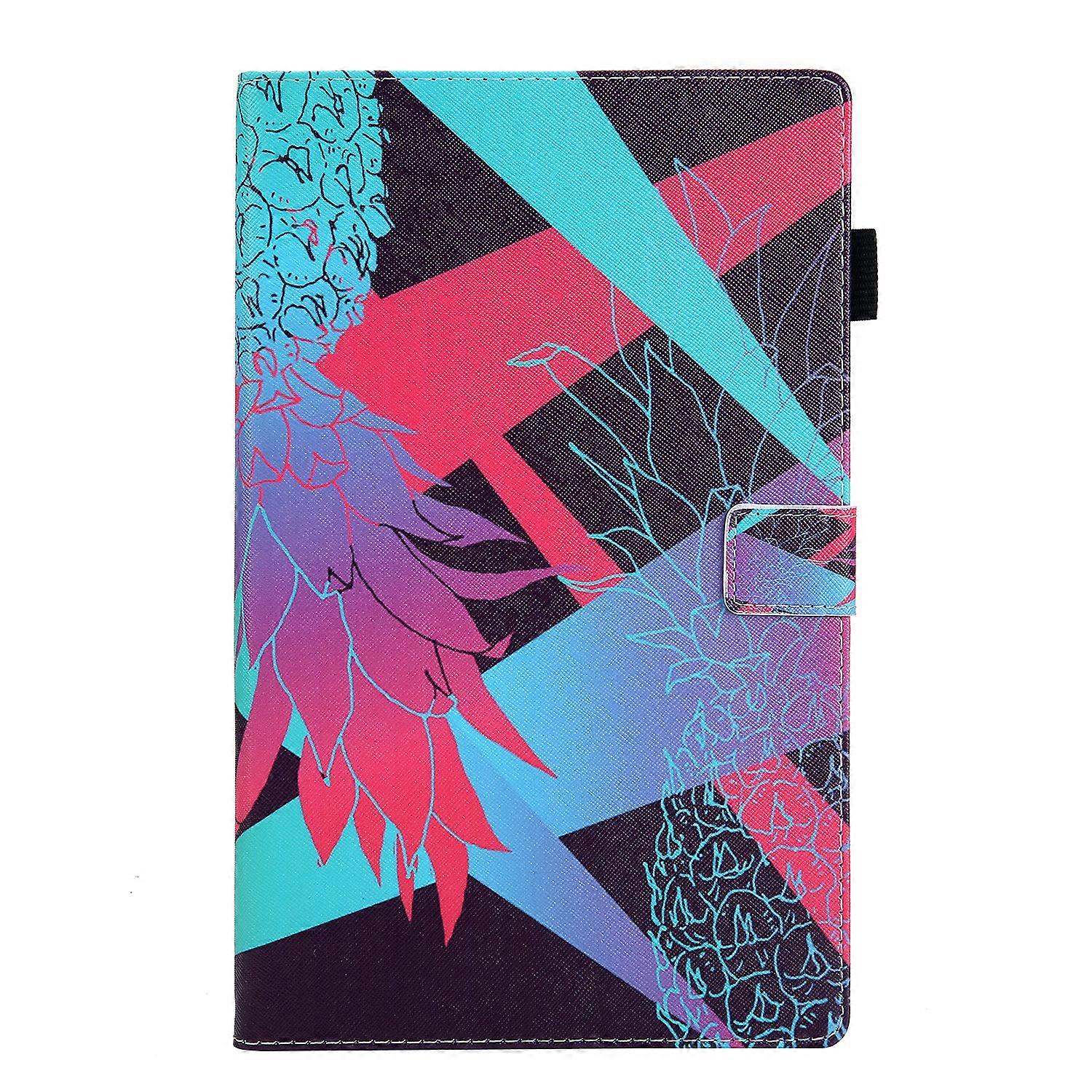 Pattern Printing Multi-angle Stand Card Holder Leather Casing for Samsung Galaxy Tab A 10.1 (2019) SM-T510/SM-T515
