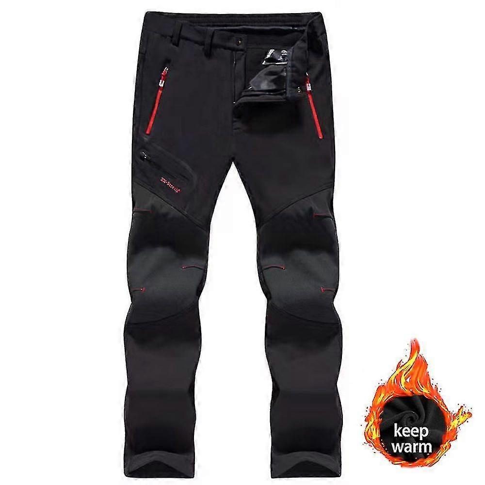 Windproof Waterproof Soft Shell Ski Pants Men's Plus Velvet Thick Quick-drying