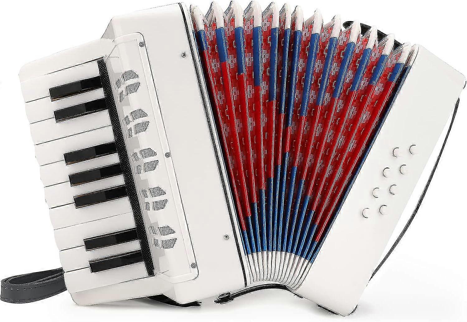 Fisarmonica a bottone 10 tasti di controllo Fisarmonica includono 3 valvole d'aria facile da suonare Strumento leggero ecologico per bambini per la...