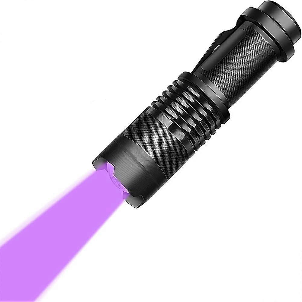 UV Torch LED Ultraviolet Torch, UV Flashlight, UV Ultraviolet Light, 395nm Black