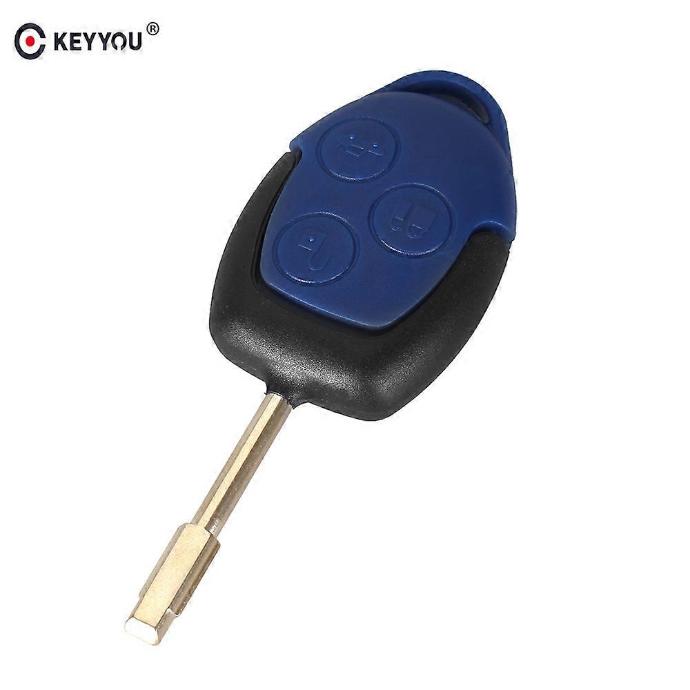 Brand New 3 Button Transit Connect Set Remote Key Shell For Ford Blue Case Replacement