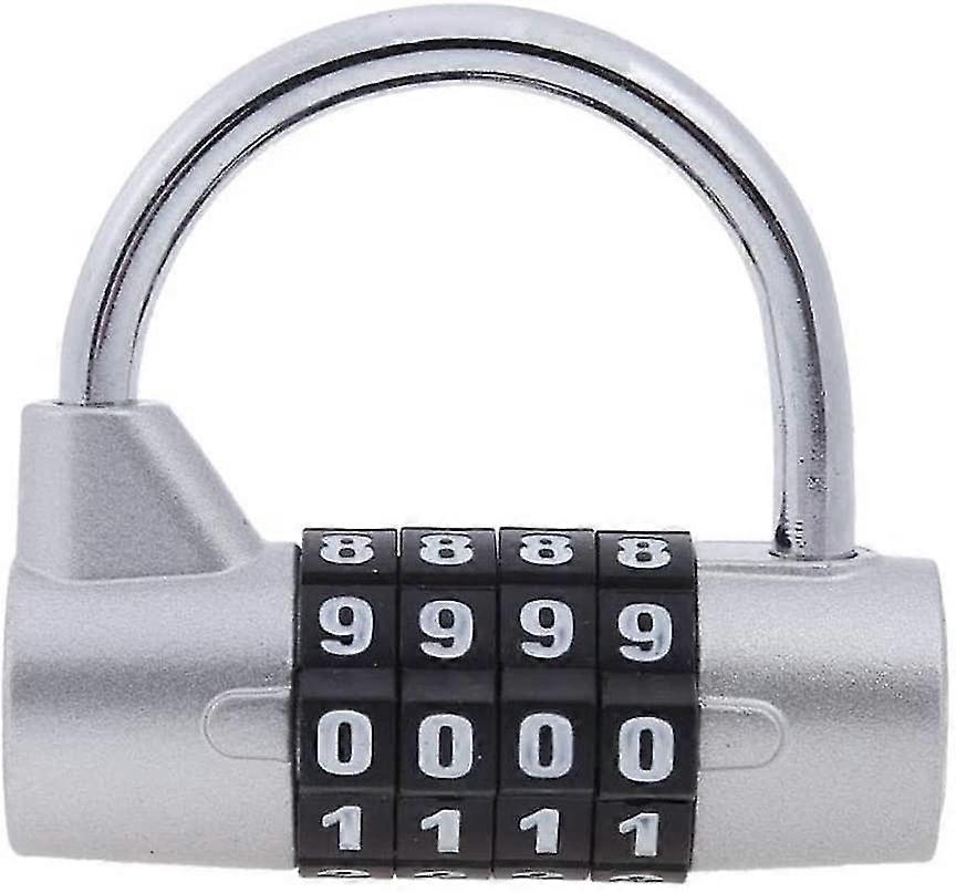 Resettable 4 Digit Combination Lock For Gym Locker, Outdoor, Fence