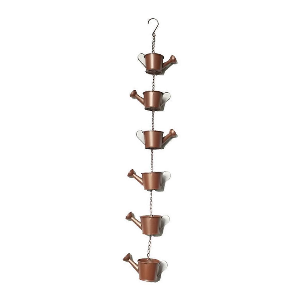 Metal Rain Chain Hanging Kettle Decorative Rain Collector for Home Garden Gutter Roof Downspout Flower Pot Rain Chain