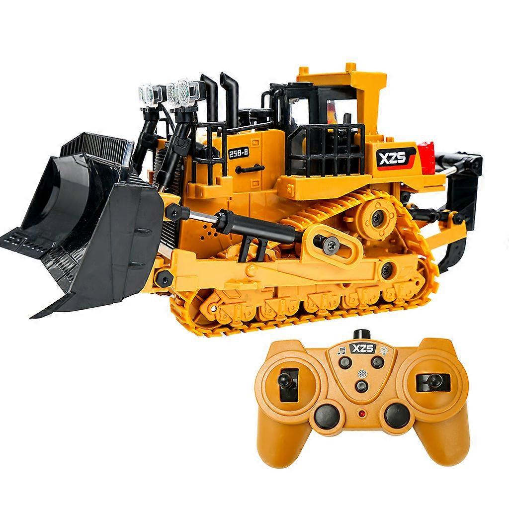2.4G 9CH 1/24 Scale RC Model Tractor Rechargeable Simulation Bulldozer Model