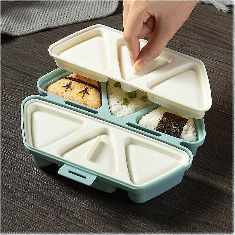 1 piece - triangle sushi mold to make 6 onigiri at a time Onigiri - Non-stick - Tools for making sushi and seaweed - Onigiri