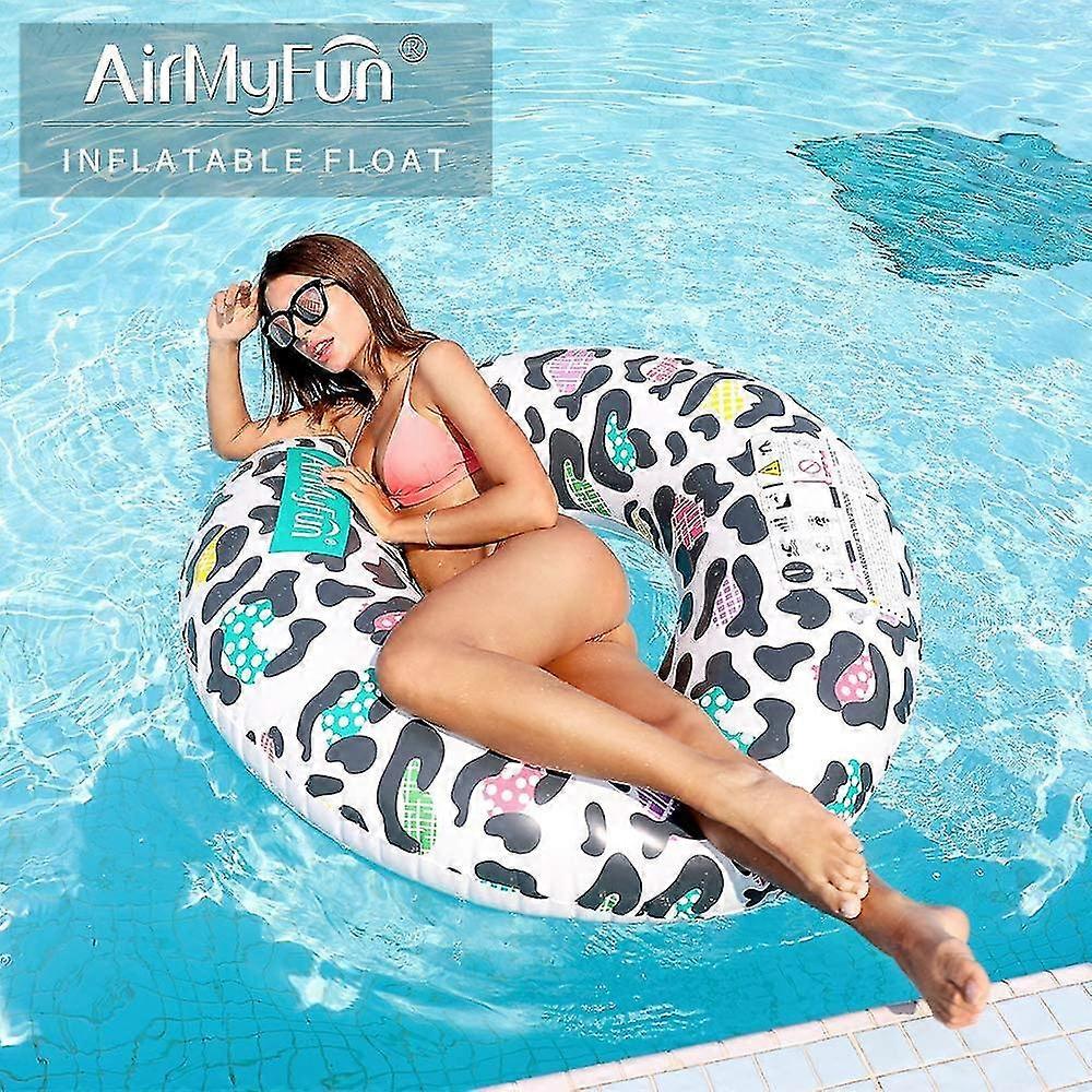 Inflatable Print Giant Pool Float, Swim Ring Pool Float Inflatable Rafts, Rafts Inflatable Inner Tube Toy For Adults Kids, Outd