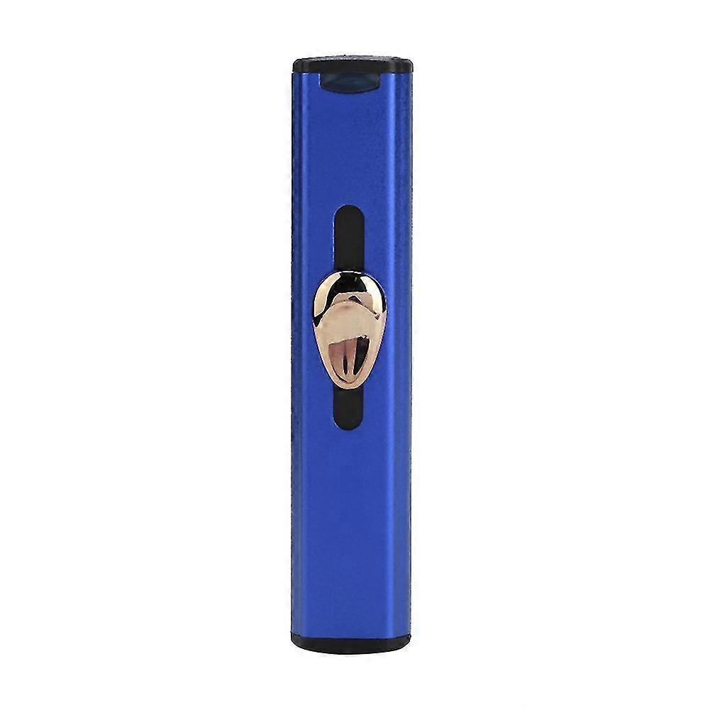 Mini Portable Usb Rechargeable Windproof Electronic Cigarette Lighter For Smoker (blue)