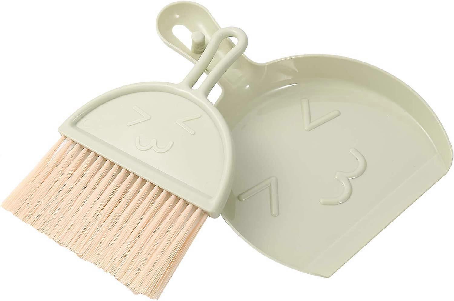 مجموعة صغيرة من الغبار والفرش ، مجموعة تنظيف مكنسة صغيرة ومغطس لتنظيف الطاولة المنزلية للمكتب (أزرق)