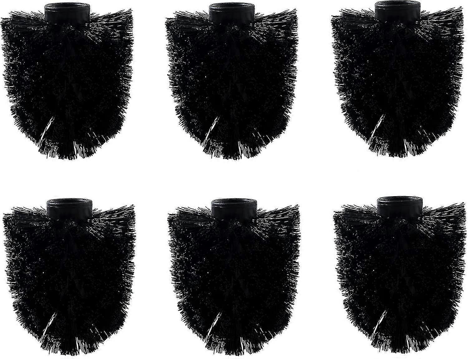 6pcs Toilet Replacement Brush Head White Replacement Brushes Diameter 8cm
